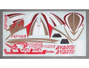 FMS Avanti Red Decal Set